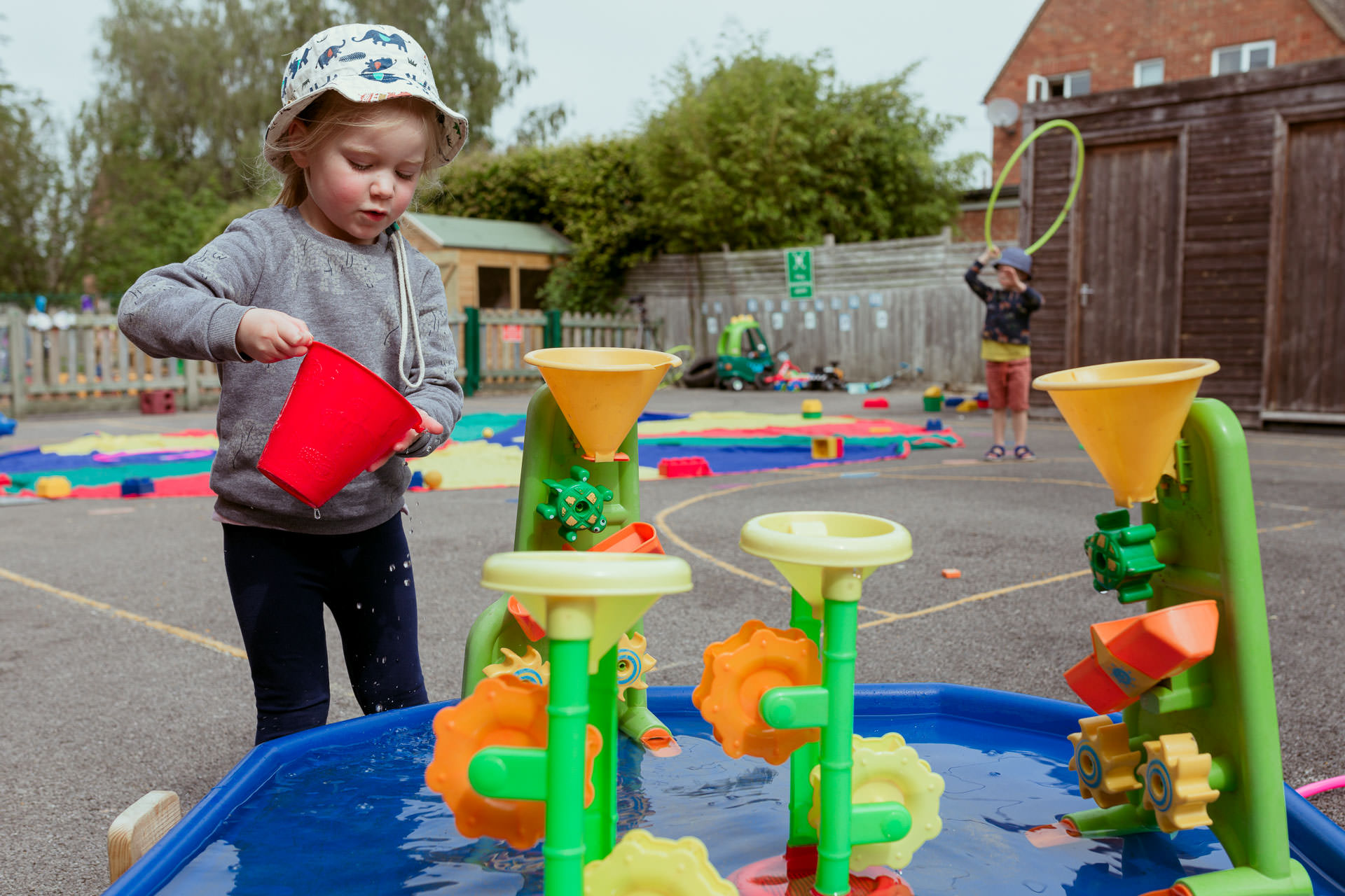 preschool pupils learning new skills in the classroom