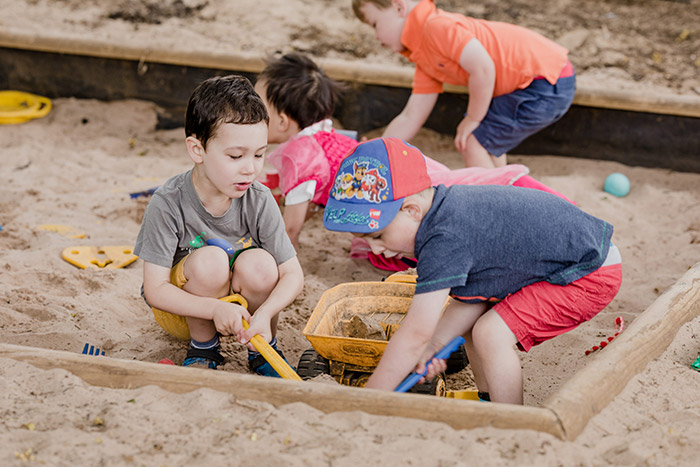 Nursery children enjoying culhams eyfs curriculum